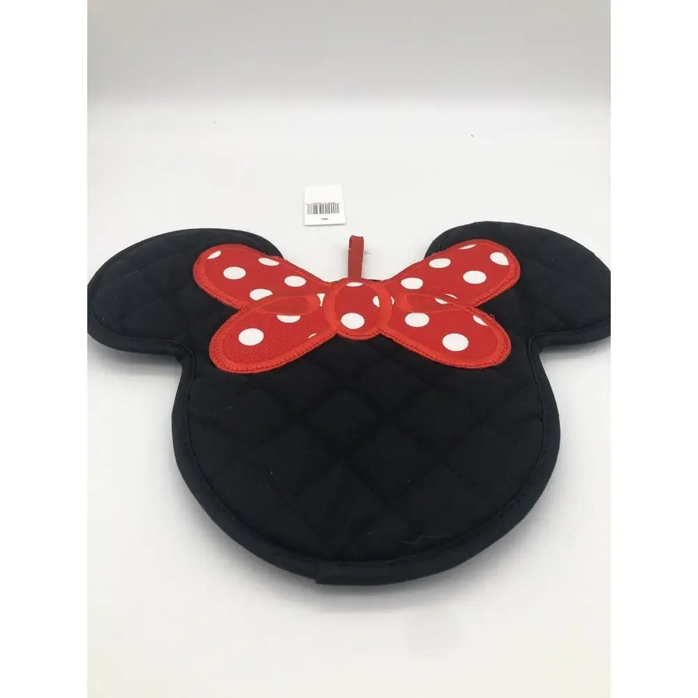 Disney Parks Minnie Mouse Quilted Black Pot Holder - Mousewares Kitchen Hot Pad